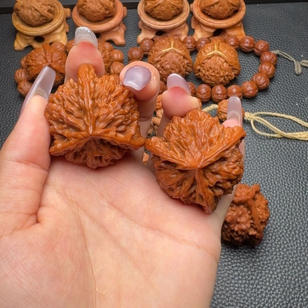 文玩核桃吊坠盘龙纹，精品配对