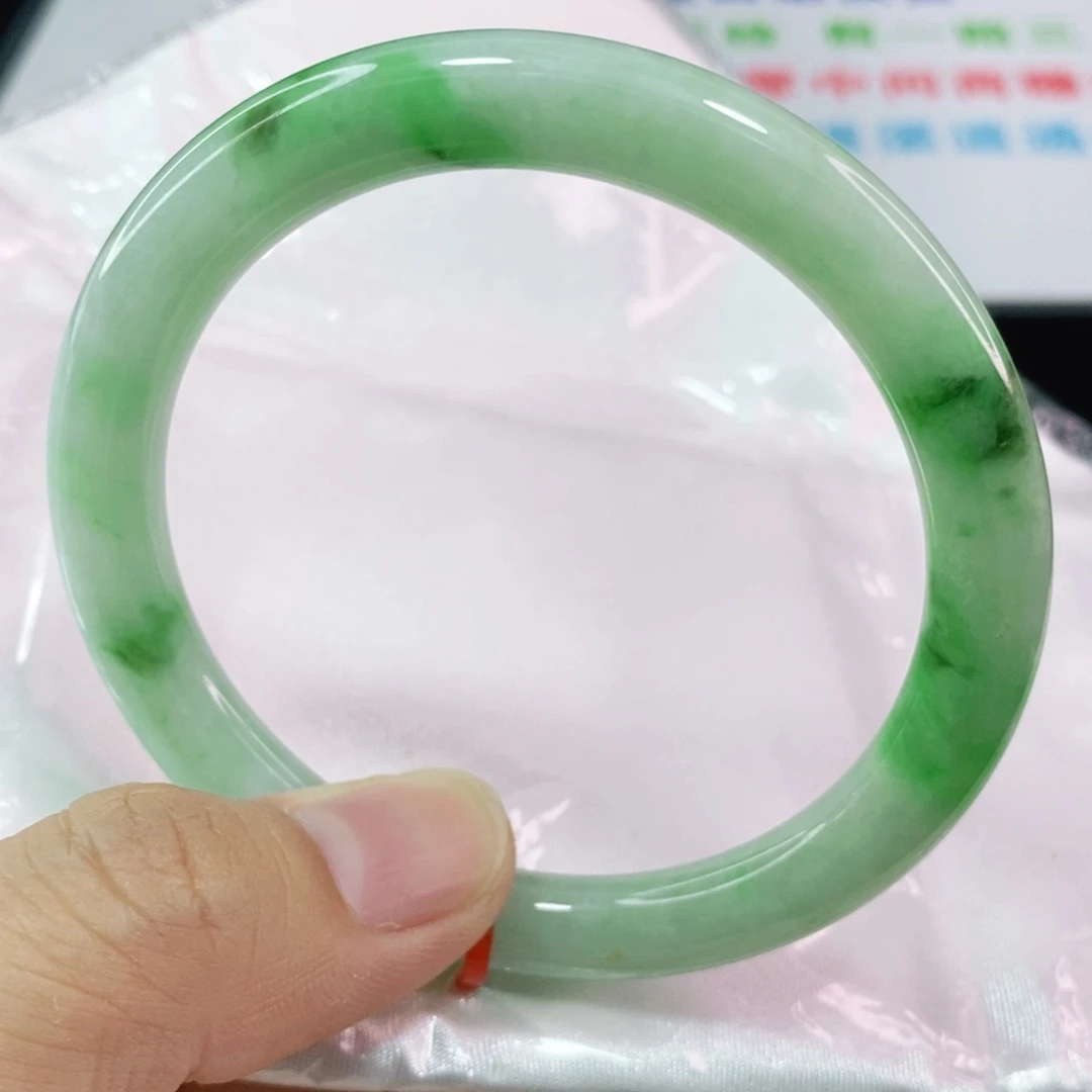 未镶嵌手镯翡翠56圈口圆条福利