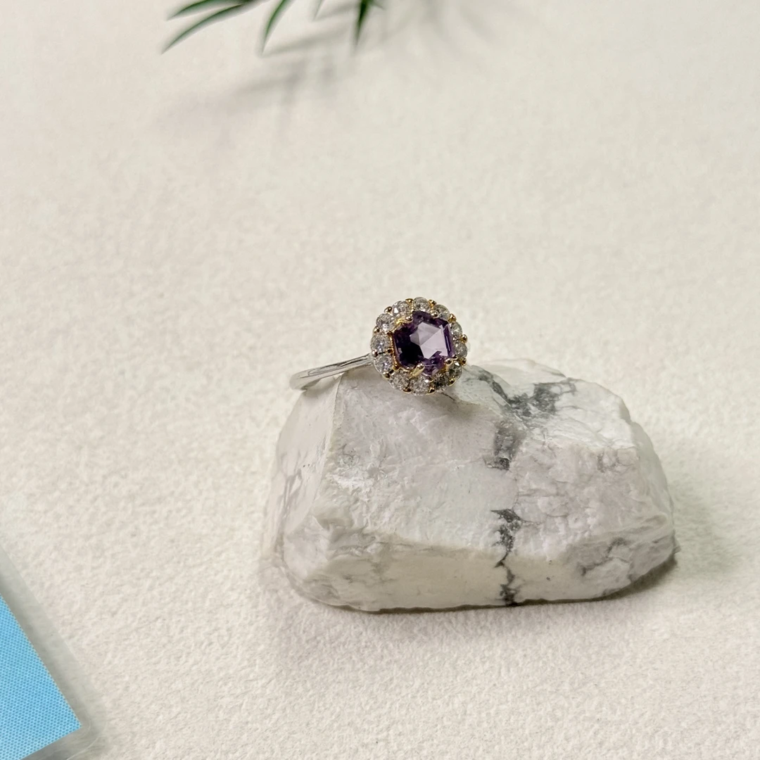【六六中古】孤品天然水晶s925开口戒指ty1817