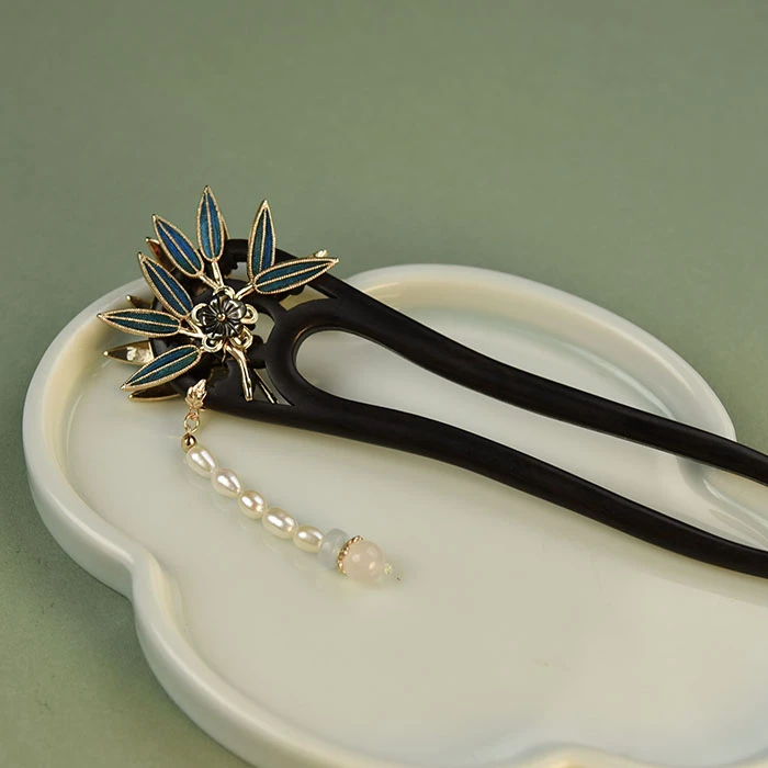 华容珠翠原创非遗木质发簪发钗国风日常简约后脑勺丸子头盘发饰