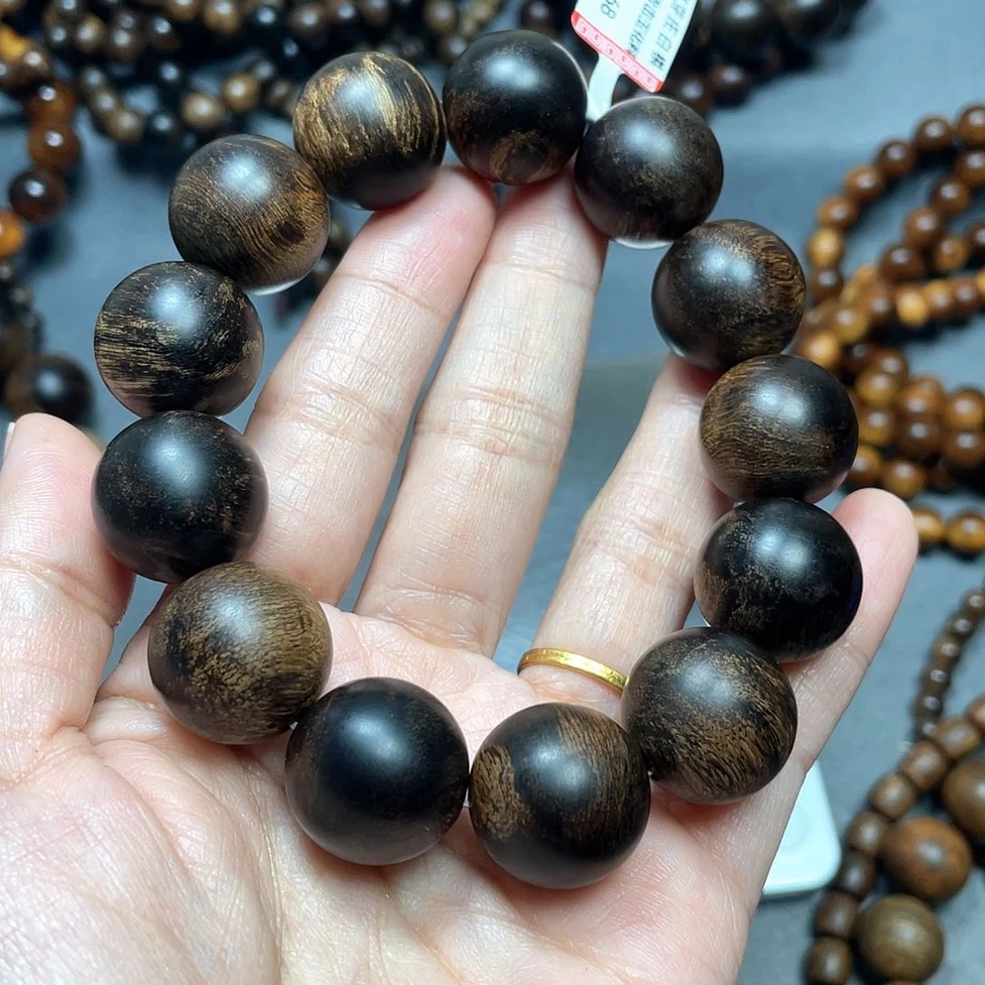 沉香手串缘*白棋瘤疤1.8