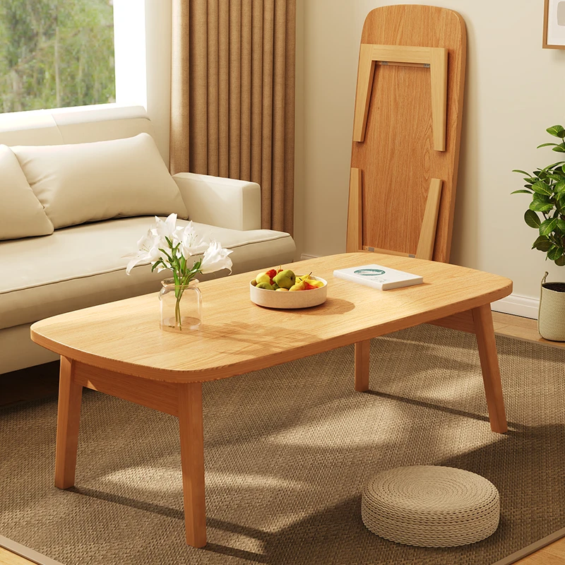 可折叠茶几小户型客厅家用实木小桌子简易茶桌简约现代卧室小矮桌