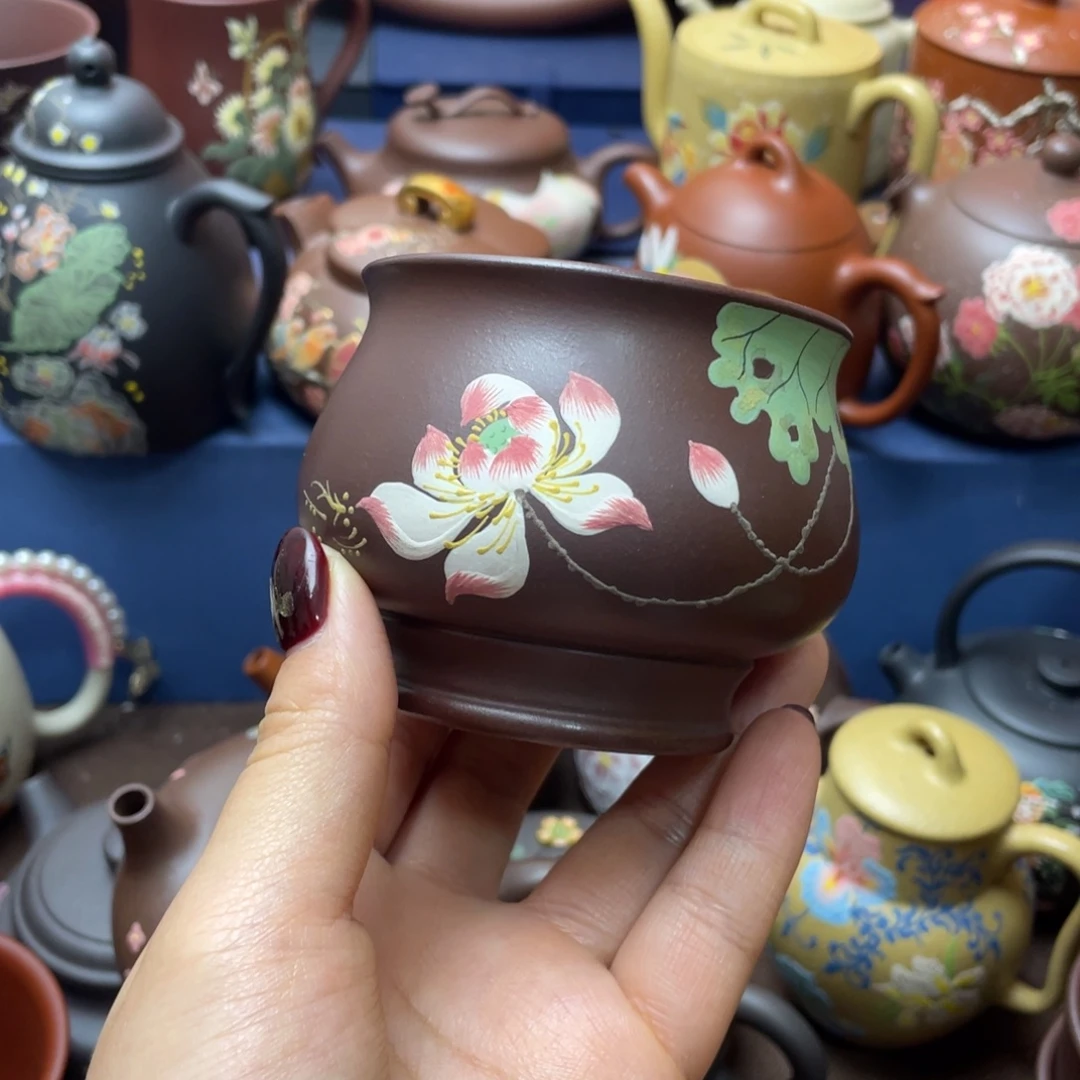 茶杯红泥紫砂主人杯150cc