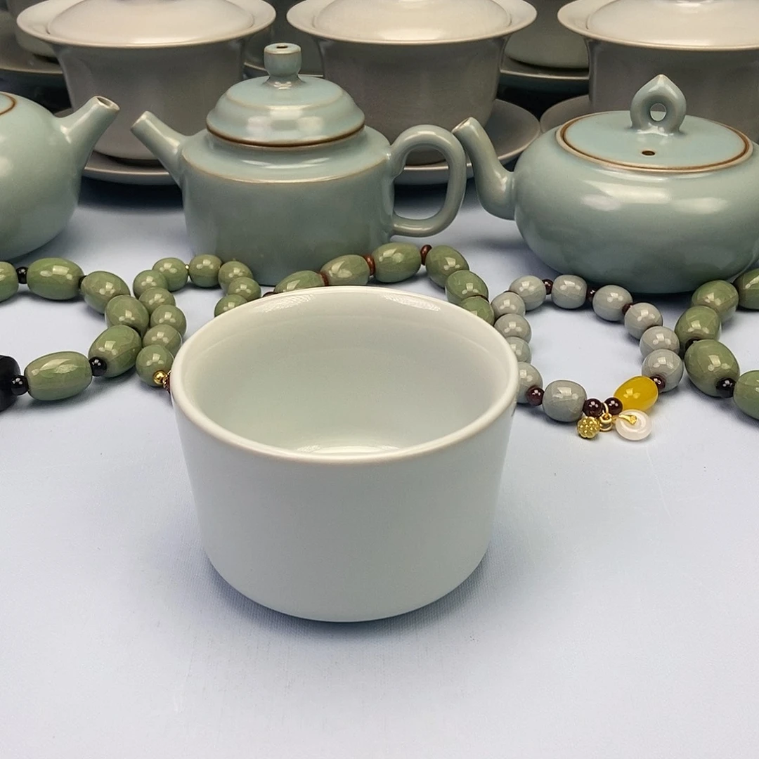 杯月白马蹄杯原矿原釉原产地