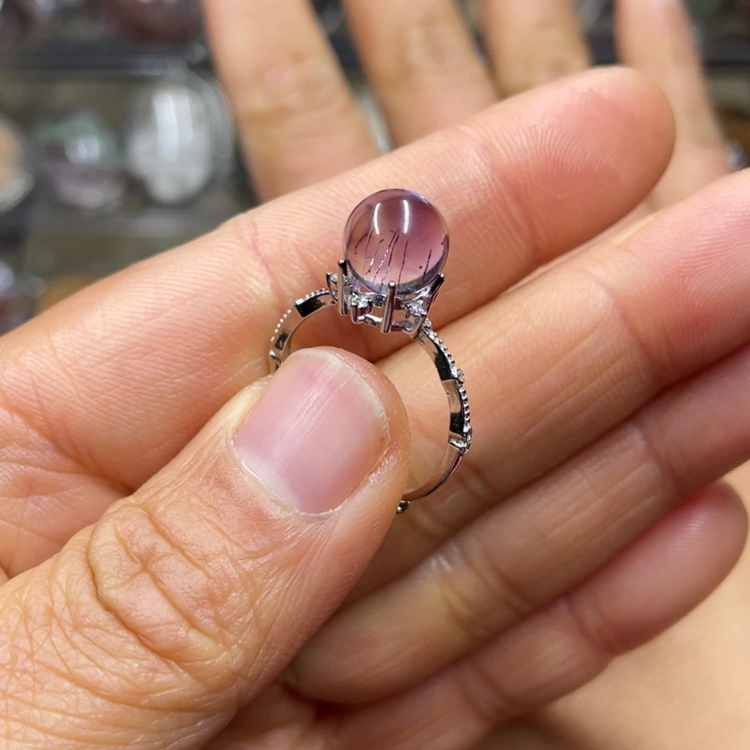 【闪购商品】水晶珠宝半成品银S925镶嵌戒指