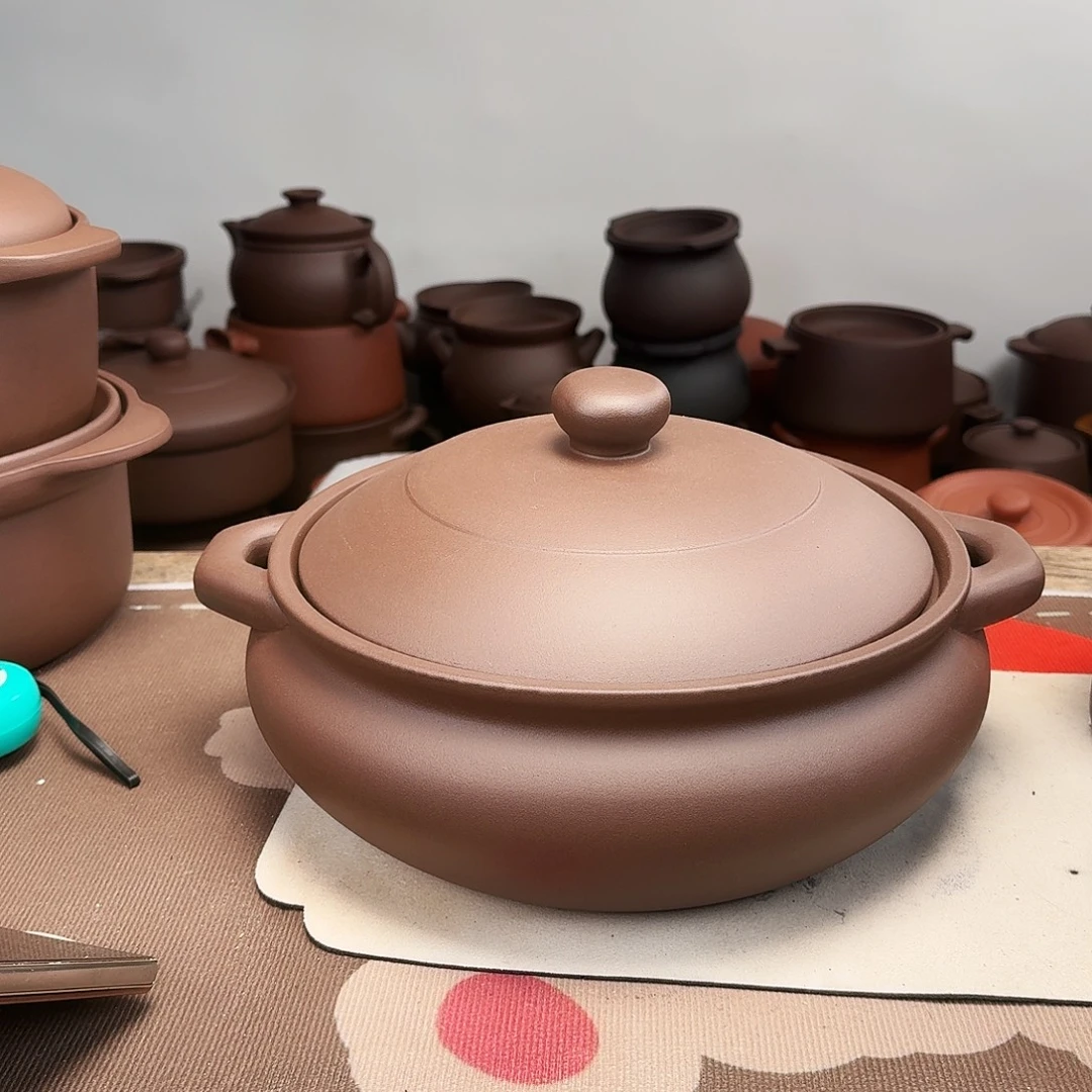 紫砂砂锅5升正品火锅锅紫色