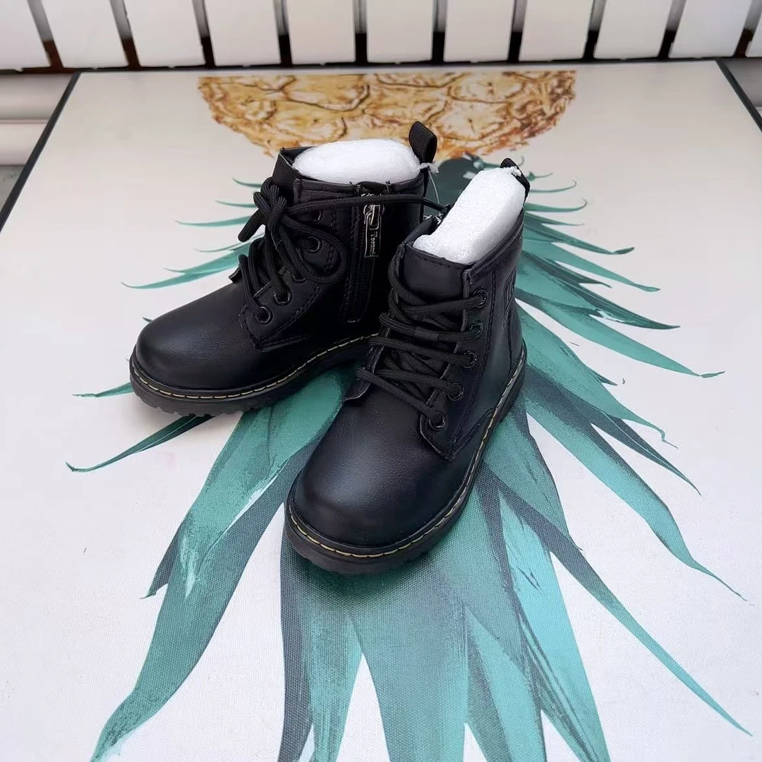 Teenmix/天美意黑色  加绒儿童运动鞋DX0602（库位T55)