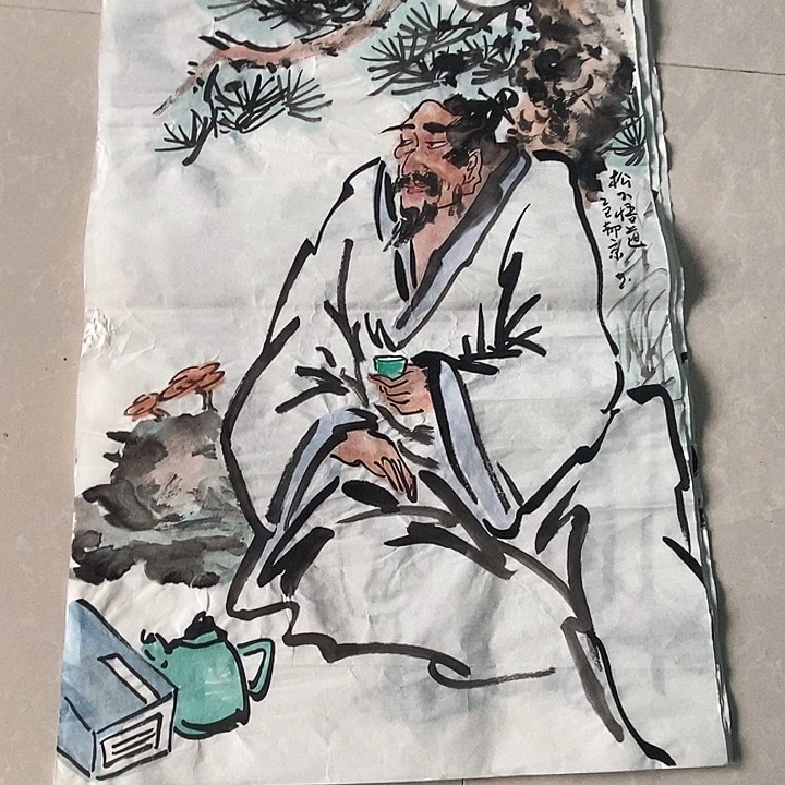 国画三尺手绘认为