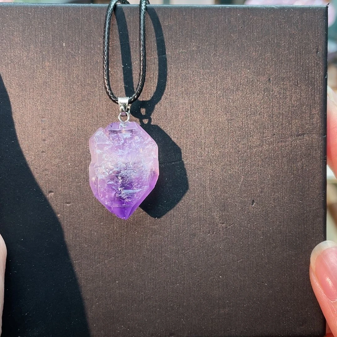 手串水晶未镶嵌紫水晶随型吊坠zs1736 35号