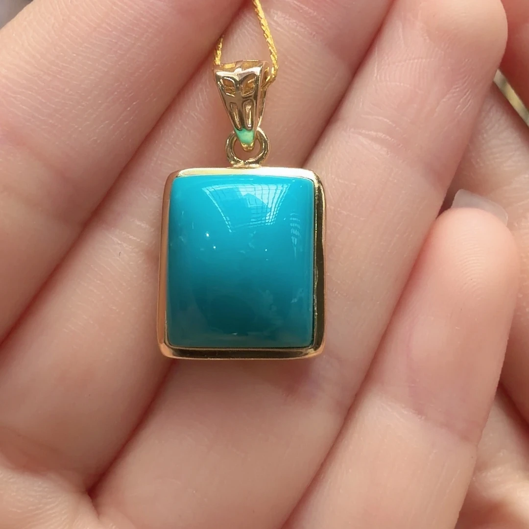 绿松石银S925镶嵌颈饰