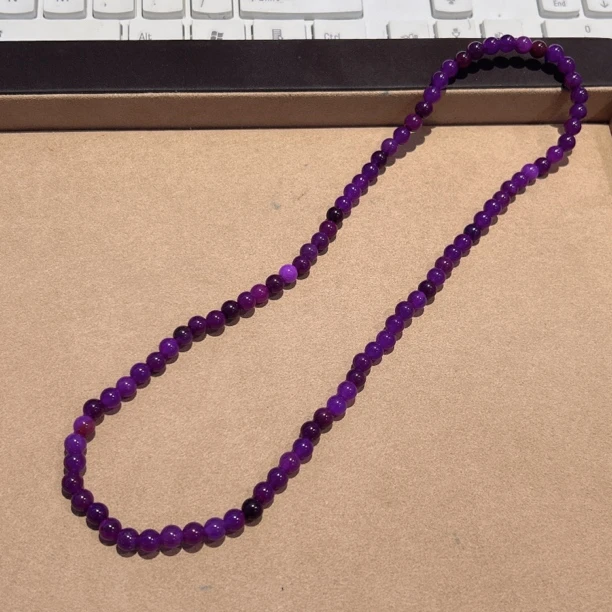 A266 卡6紫色三圈项链手串[多样性发一]