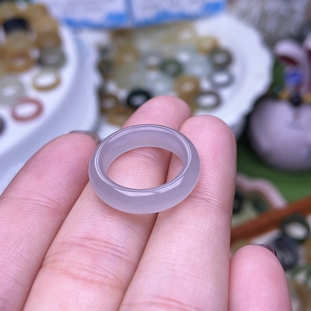 未镶嵌戒指和田玉16.1冰仙紫