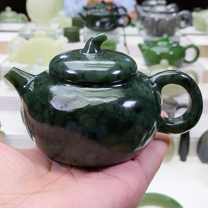 未镶嵌和田玉挂件茶壶190m l