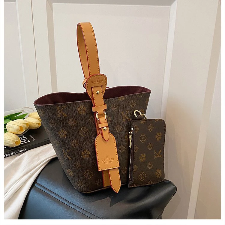 凯颯琪花色复古水桶包6273高颜值