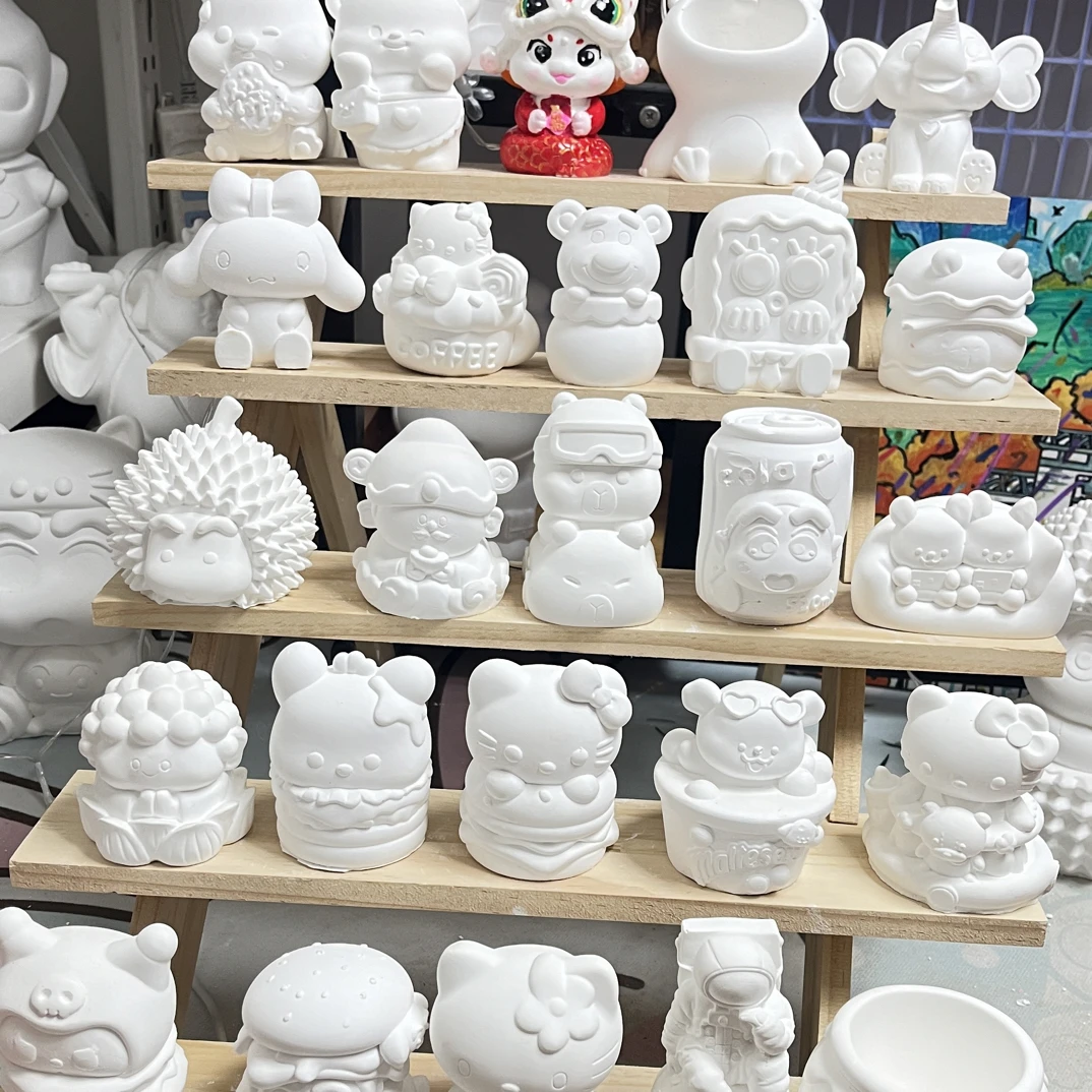 “3个香薰创意DIY彩绘卡通国风趣味hellokitty石膏网红款石膏娃娃