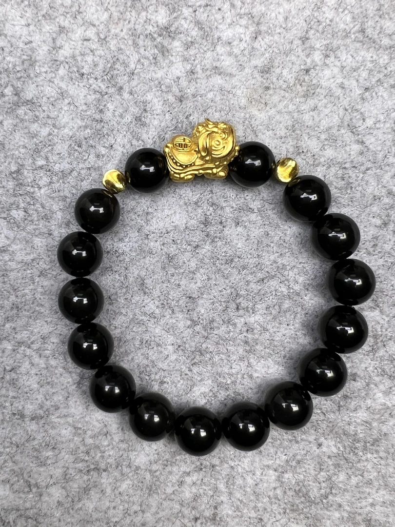 黄金足金999醒狮手串【双节专场带证书】