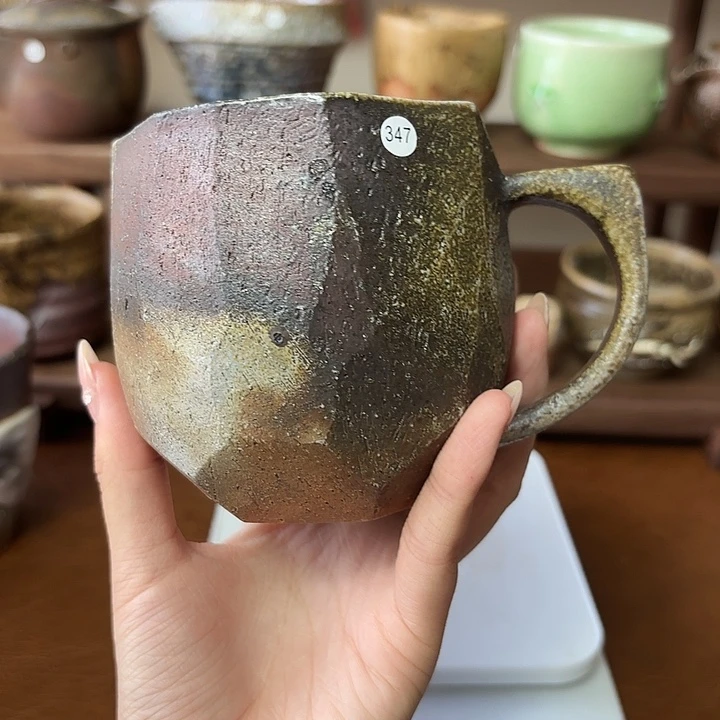 日本备前烧马克杯