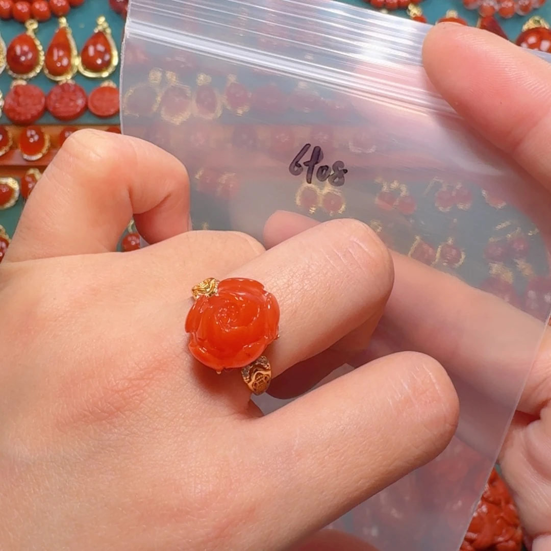 南红玛瑙南红银S925镶嵌