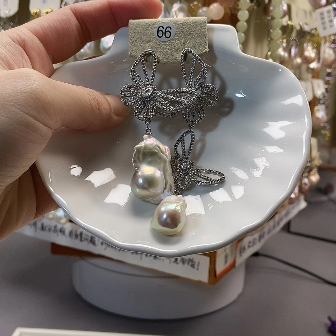 合金颈饰淡水珍珠特价耳饰66号