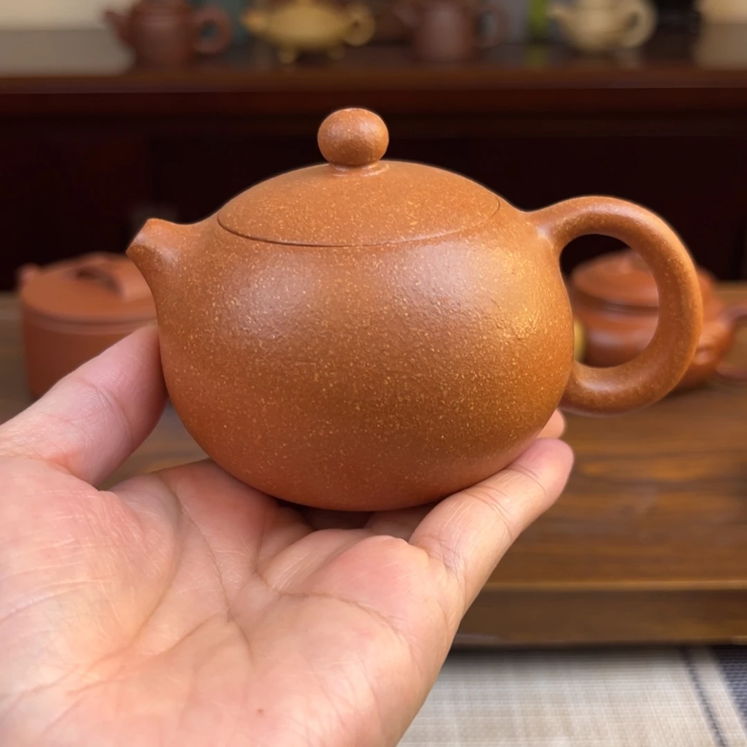 茶壶紫砂黄降坡西施半手瑕品170cc