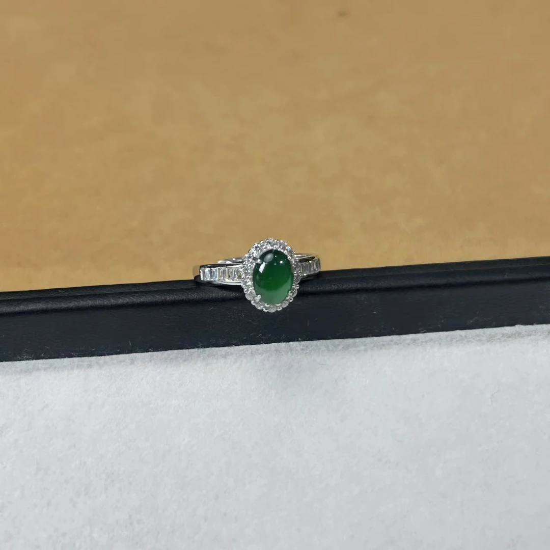 【睿泽鉴宝】S925翡翠戒指多样性发一  6*4 GG0120