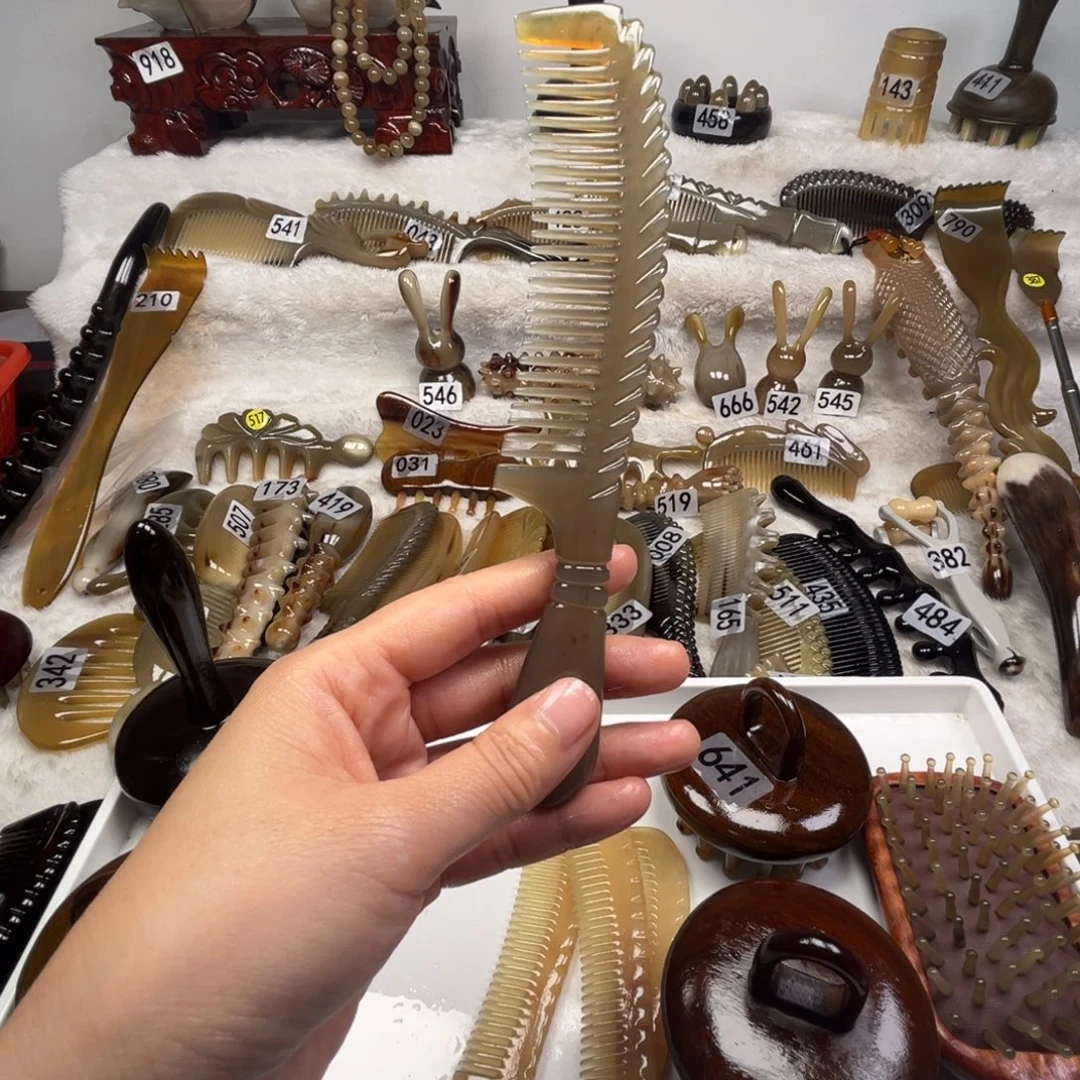 牛角牛角梳牛角梳子梳