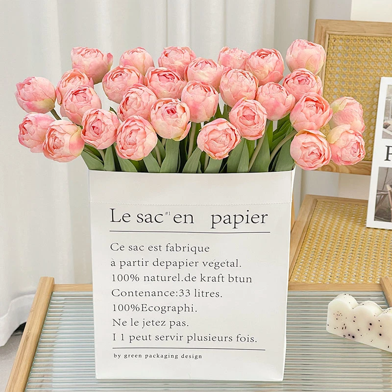 郁金香仿真假花室内客厅高档装饰插花摆件餐桌花摆设轻奢干花花束