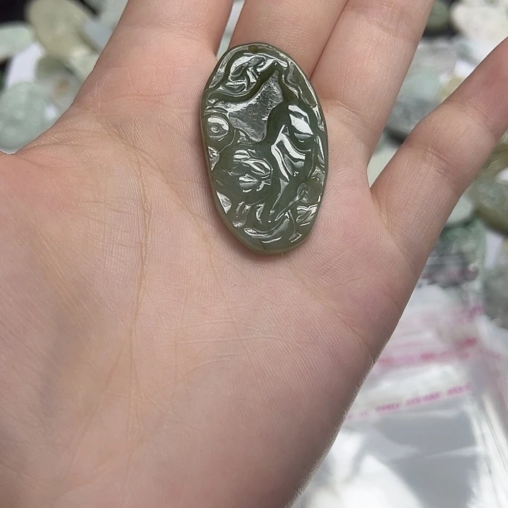 翡翠未镶嵌吊坠(不含链)翡翠吊坠37