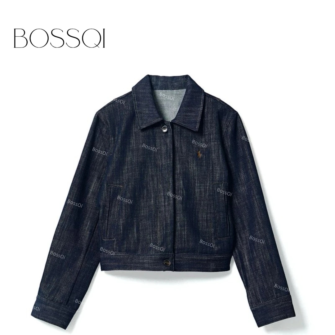 【BOSSQI】老钱风刺绣复古牛仔外套BQ030040