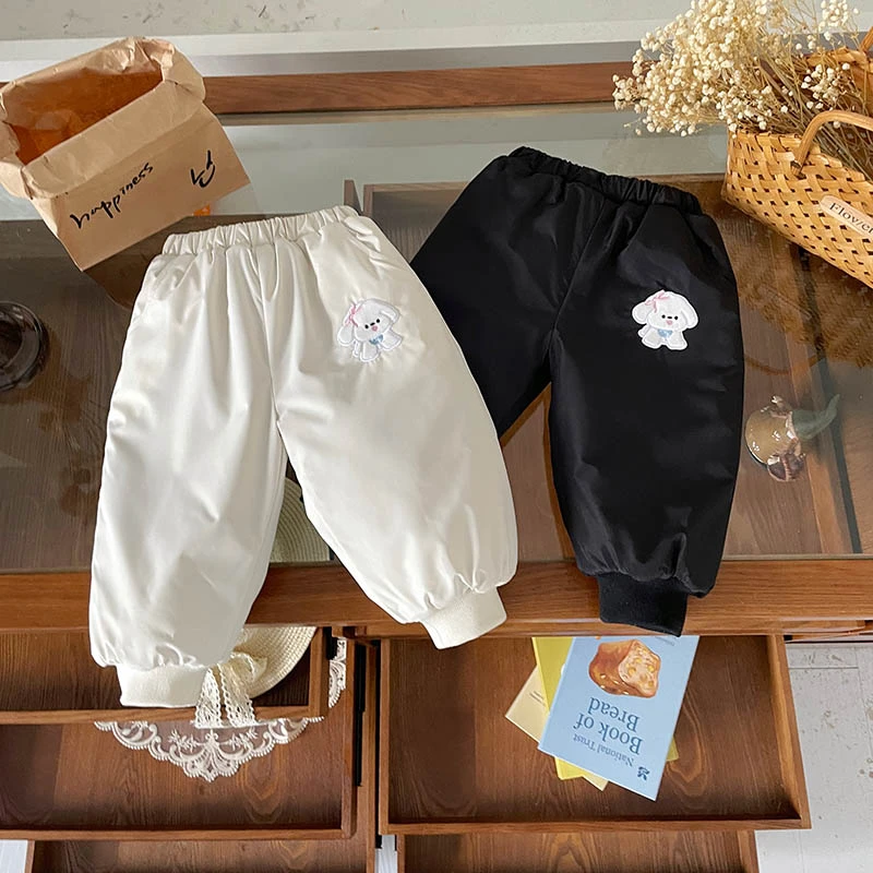 【现货】QK259668秋冬新款儿童裤子女童加绒加厚保暖休闲裤