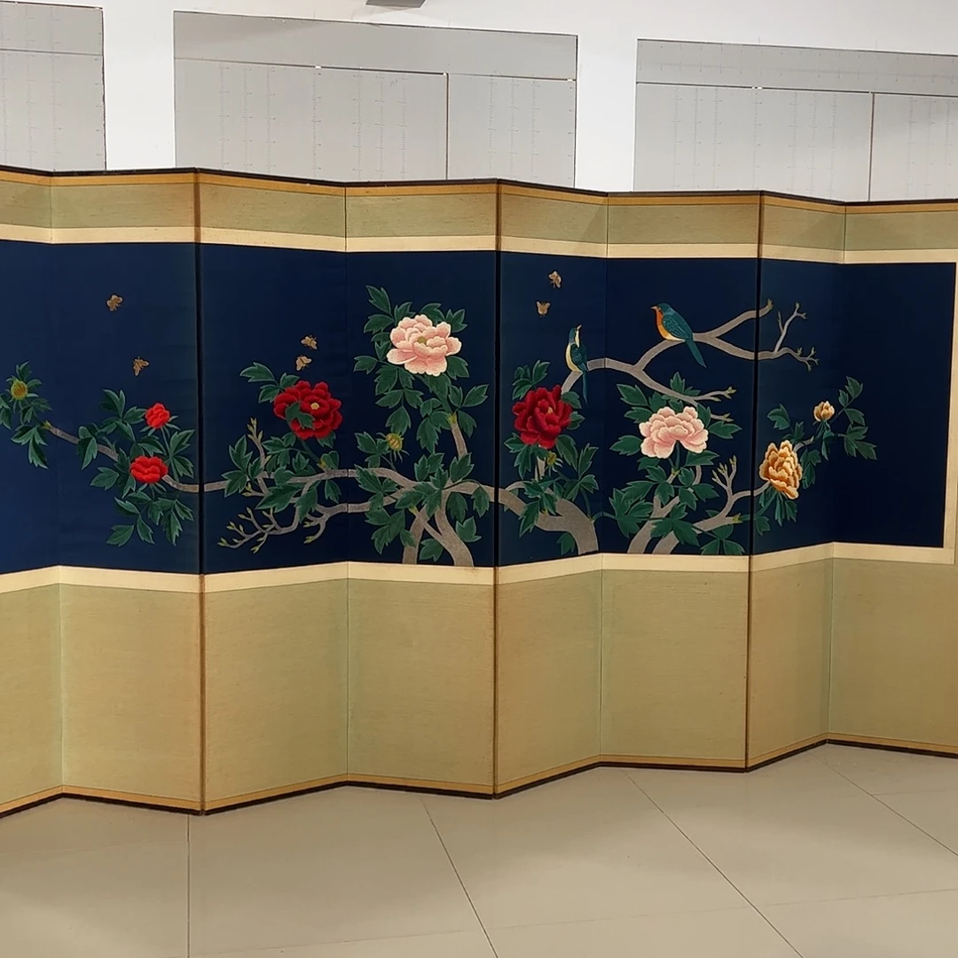 绘画屏风框画茶空间设计