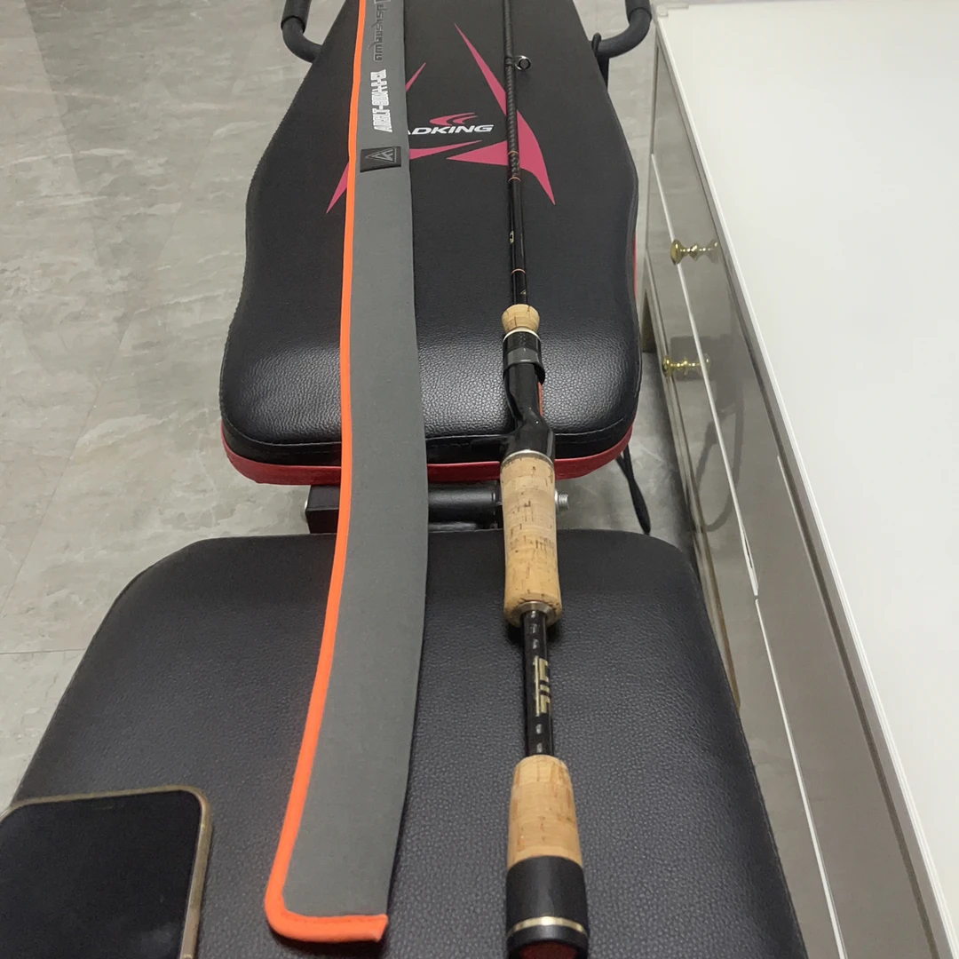 托马斯鳜系68m+c-ck软木枪柄独节路亚竿 导环无裂杆子无修复 无卡