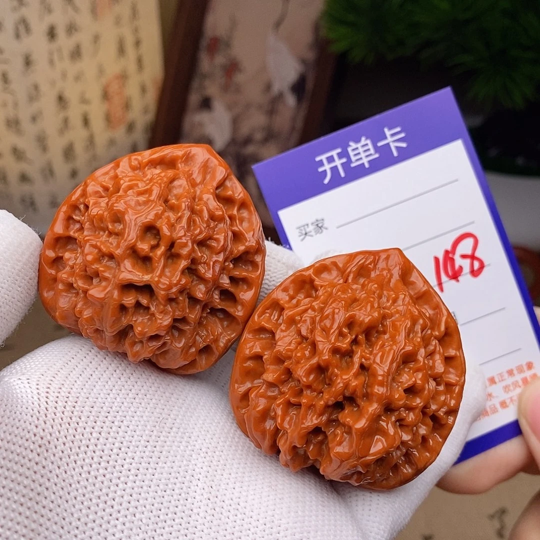 文玩核桃把件46官帽148