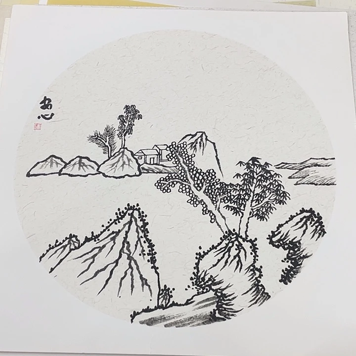 国画38-38卡纸作品艺