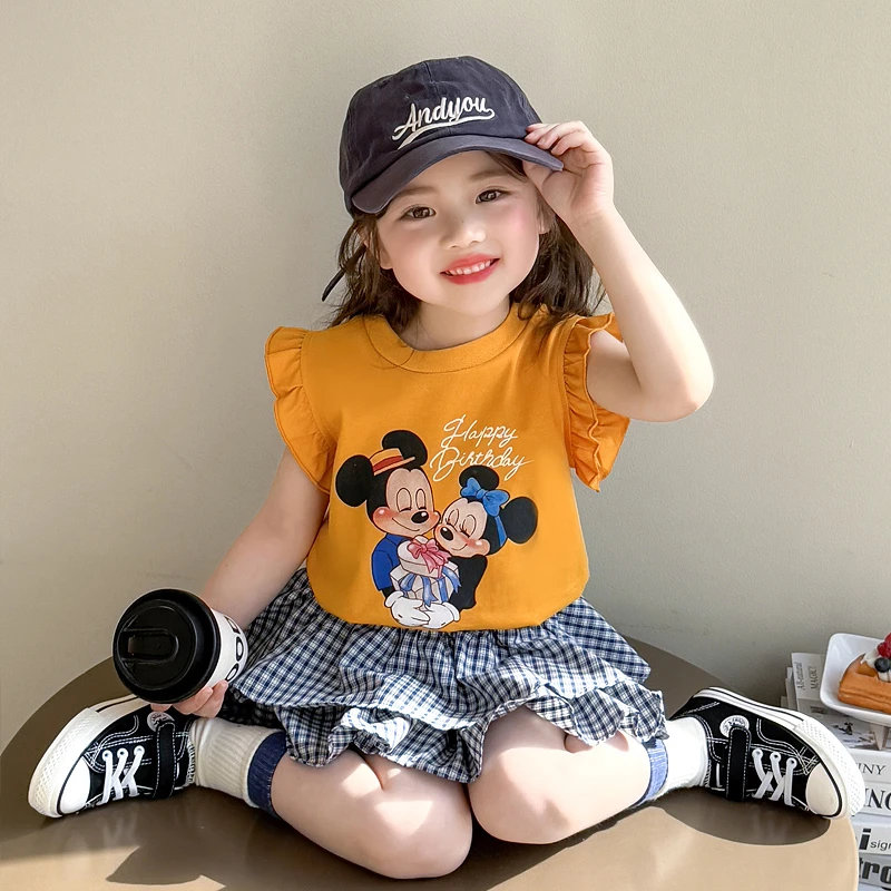 女童套装夏季2025新款儿童装夏装洋气短袖裙子女孩宝宝夏日两件套