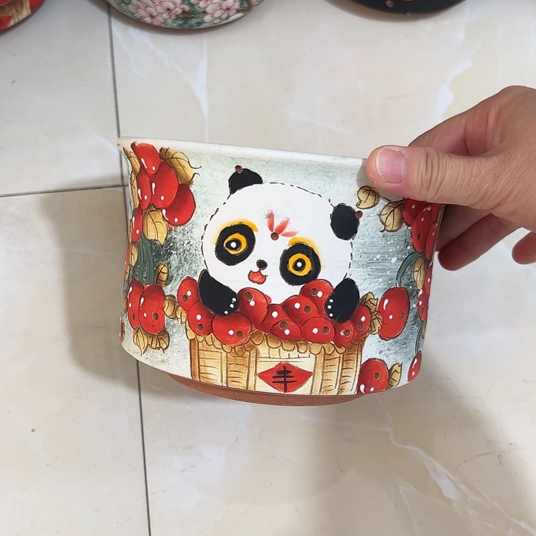 景德镇炫彩手绘口16高11.5