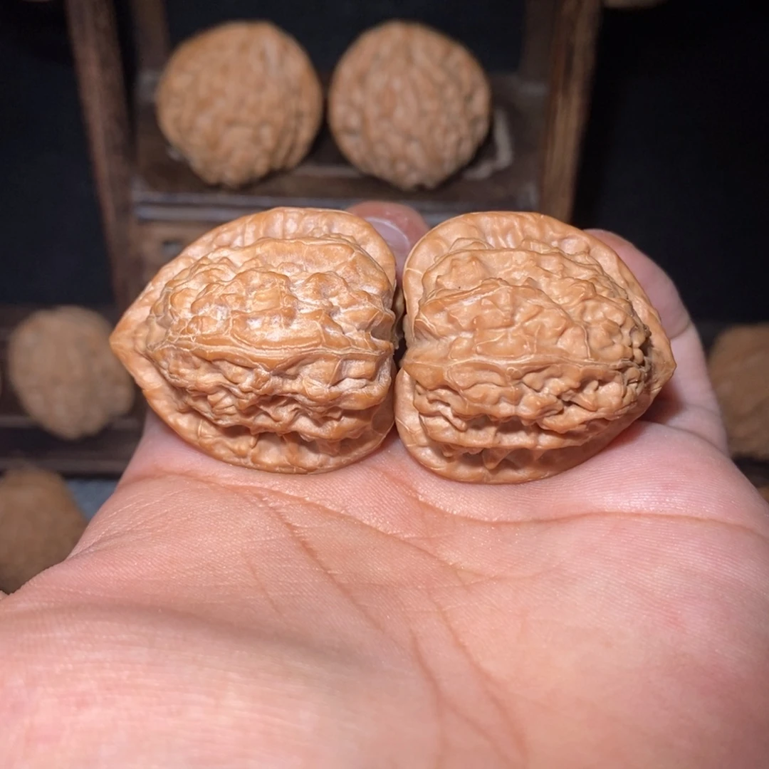 桃核把件野生三角37尺