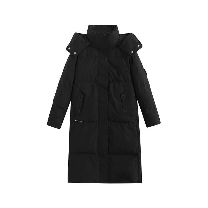 《李易行》真羽绒 假一赔三！长款简洁修身时尚羽绒服MX026