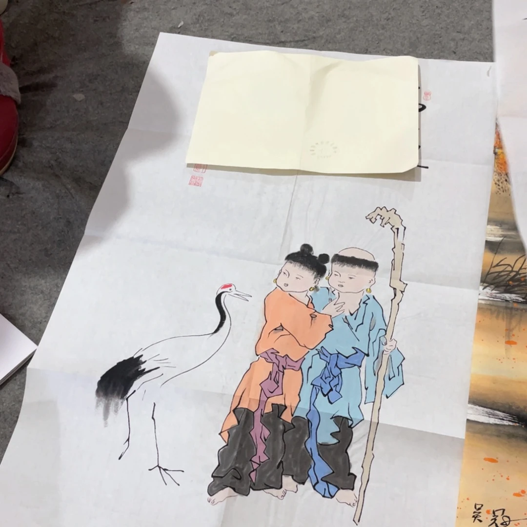 国画国画作品画心一张