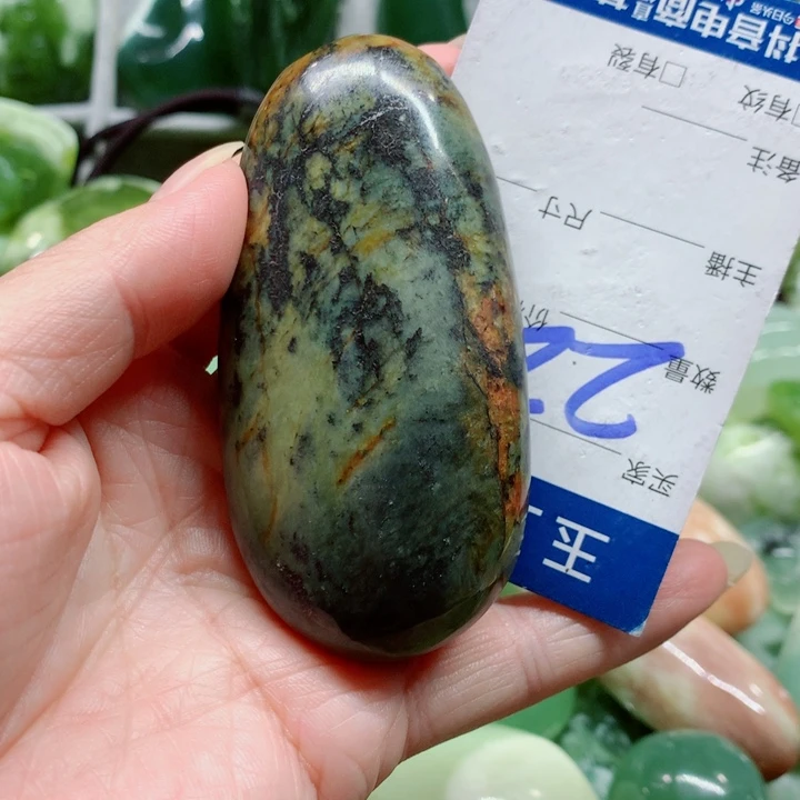 蛇纹石玉未镶嵌手把件