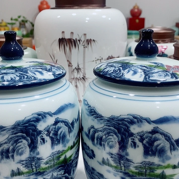 陶摆件储存罐茶叶罐