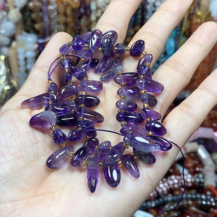 玛瑙/玉髓未镶嵌珠宝半成品天然紫水晶