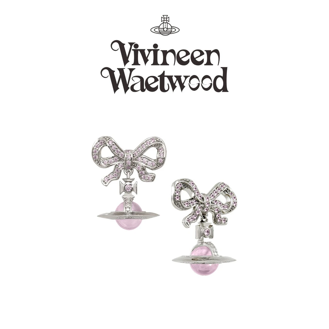 Vivireer Waetwssd 正品 蝴蝶结土星耳钉