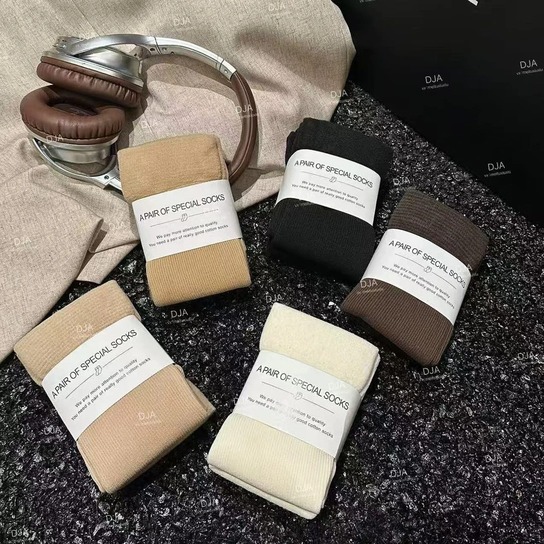 秋冬季保暖雪地袜男女同款加绒加厚中筒袜防寒毛绒袜SW-B333