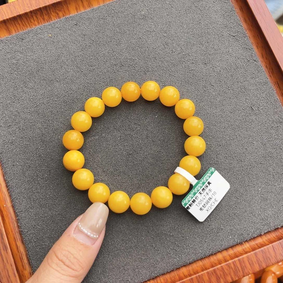 琥珀手链未镶嵌10m 鸡油黄