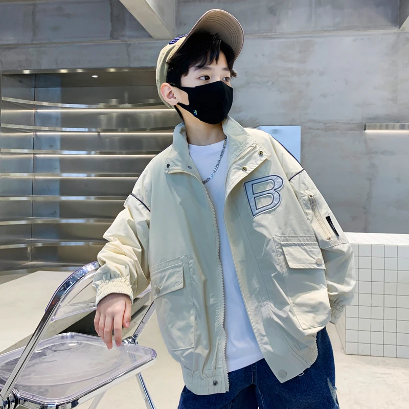 男童外套春秋2025新款洋气中大童春季炸街工装夹克儿童上衣秋装潮