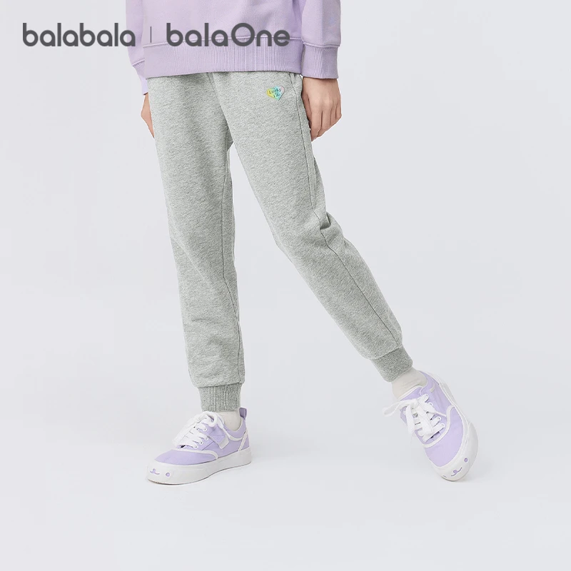 【balaOne】巴拉巴拉童装女儿童裤子长裤舒适秋季新款大童束脚卫裤