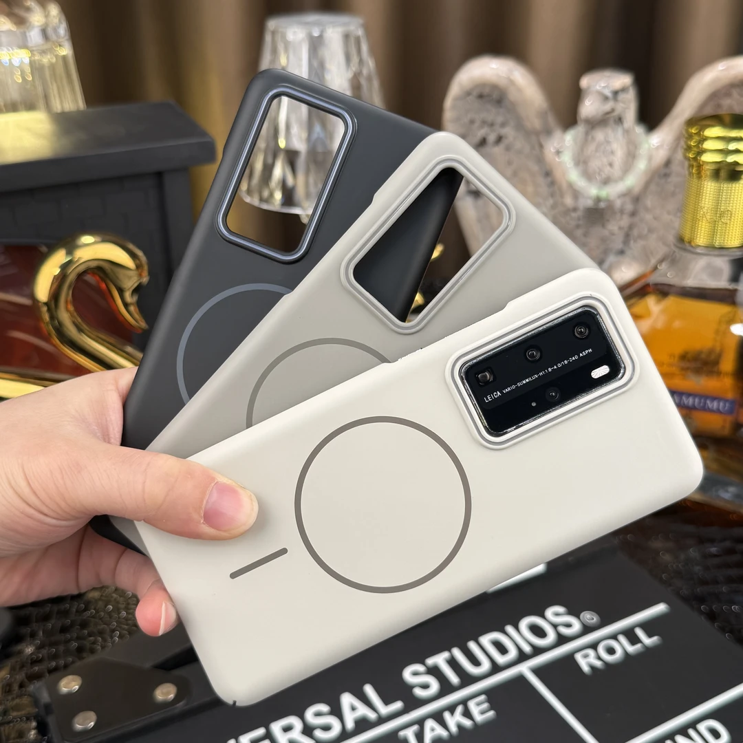 简约高级质感柔润磁吸磨砂壳适用于华为P40 Pro手机壳Magsafe