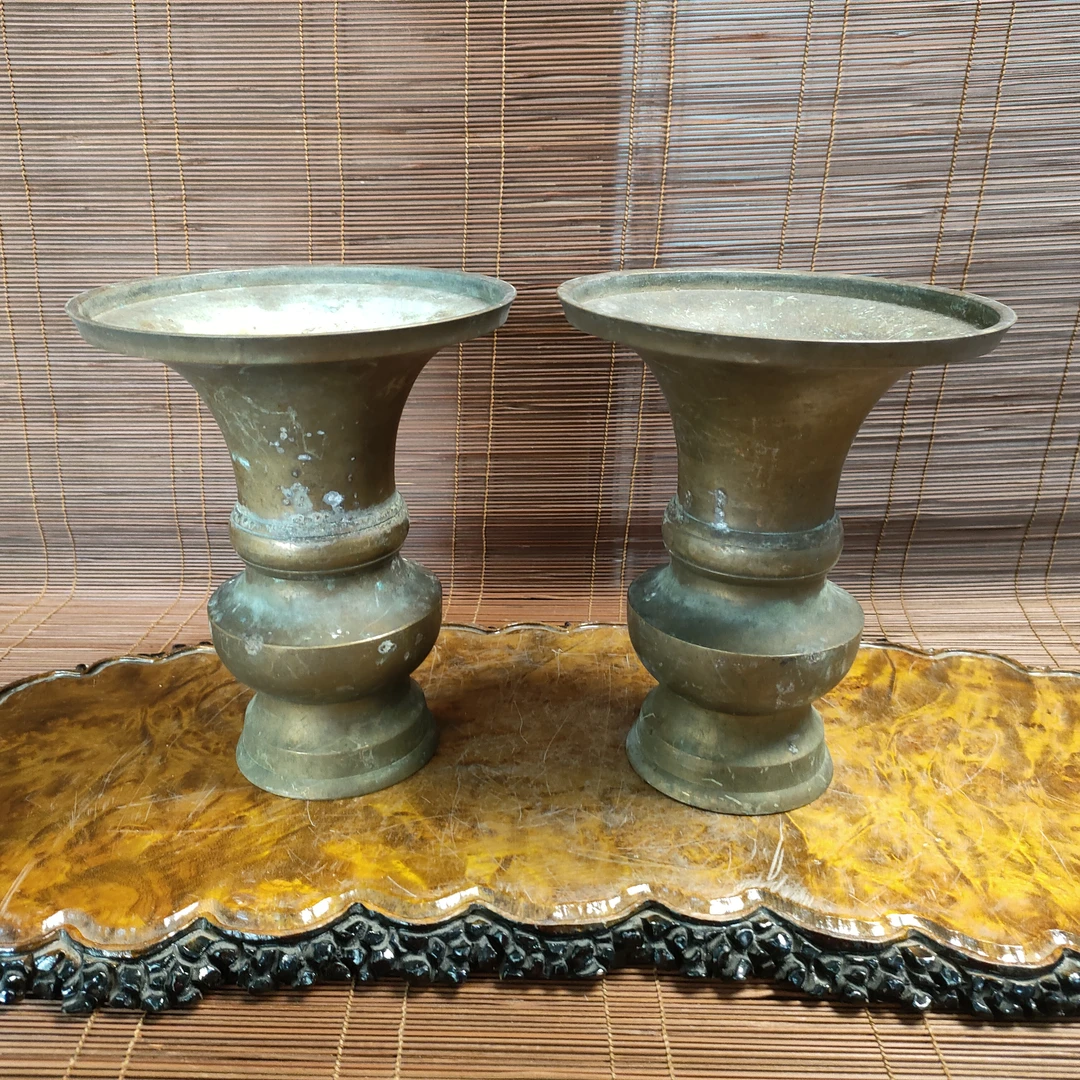 134号铜制品花鼓一对