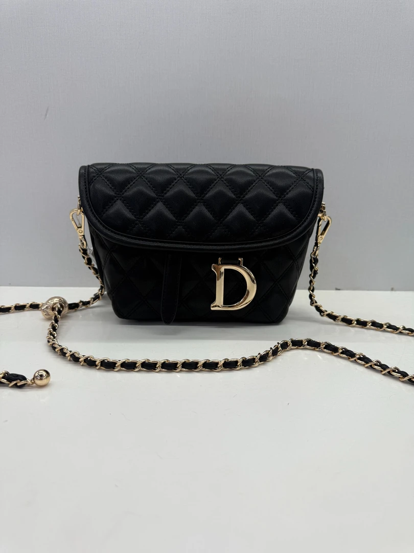 2025年新款菱格绣线时尚百搭小香小金球链条包